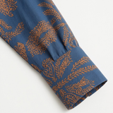 Midi-Jurk met Lange Mouw, Strik aan de Voorkant en Print voor Dames