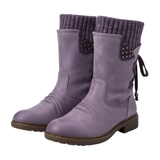 Winterlaarzen van Imitatiesuède tot Halverwege de Kuit voor Dames – Warme en Trendy Snowboots