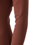 Getailleerde Maxi-Jurk met Lange Mouw en Hoge Col