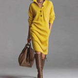 Arial | Warme, elegante en comfortabele gebreide midi-jurk