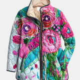 Ivelda | Gewatteerd Jasje met Bloemenprint
