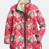 Laverne | Charmant Gewatteerd Jasje met Roze Bloemenprint