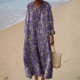 Flatterende zomerjurk met print