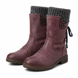 Winterlaarzen van Imitatiesuède tot Halverwege de Kuit voor Dames – Warme en Trendy Snowboots