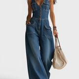 Sophie | Relaxte oversized denim jumpsuit