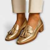 Celeste - Gouden loafers