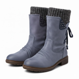 Winterlaarzen van Imitatiesuède tot Halverwege de Kuit voor Dames – Warme en Trendy Snowboots