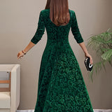 Vespera | Elegante midi-jurk met bloemenprint