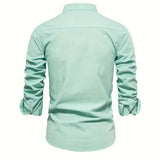 Elegant Casual Slim Fit Overhemd met Knoopsluiting voor Heren