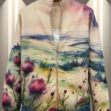 Zelda | Vest met Rits, Schots Distellandschap