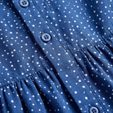Polyester Midi-Zomerjurk met Print, Korte Mouw en Ronde Hals voor Dames