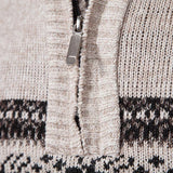 Herentrui met halve rits – casual trui in katoenmix