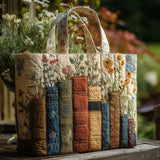 Ambachtelijke Gequilte Tas - Boeken en Bloemen