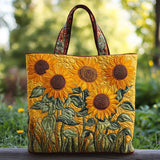 Klassieke Gequilte Tas - Zonnebloemen