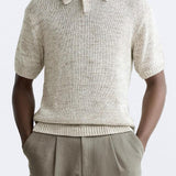 Casual Gebreide Polo met Vintage Look