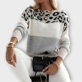 Joana - Casual Trui met Luipaardprint