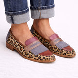 Zelda - Elegante loafer met luipaardprint