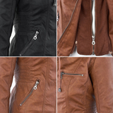 Flavia | Stevige en elegante leren jas
