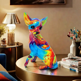 Levendige tafellamp chihuahua van resin