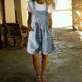 Judy | Zachte vintage tuinbroek met bloemenprint