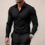 Elegant Zakelijk Slim-Fit Overhemd met Stretch voor Heren
