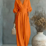 Maja | Elegante Jumpsuit met V-hals en Hoge Taille