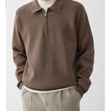 Sweatshirt™ met polokraag | comfortabel & elegant | relaxte pasvorm