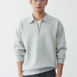Sweatshirt™ met polokraag | comfortabel & elegant | relaxte pasvorm