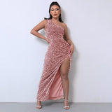Lilia | Luxueuze eenschouder avondjurk