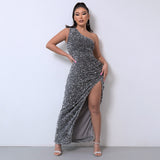 Lilia | Luxueuze eenschouder avondjurk