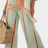 Elisabetta – Elegante Asymmetrische Top en Wijde Broek