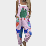 Comfortabele tuinbroek met print