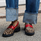 Roxie - Loafers met wilde print