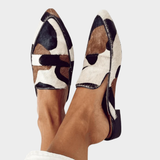 Rory - Chique loafers met koeienprint