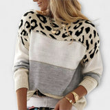 Joana - Casual Trui met Luipaardprint
