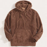 Koen™ herenhoodie van corduroy