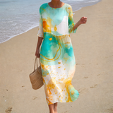Chique en comfortabele vloeiende maxi-jurk