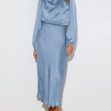Maristela | Luxueuze satijnen maxi-jurk