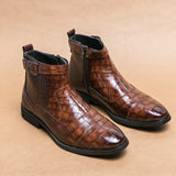 Ivo™ luxe boots met krokodillenprint voor heren