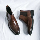 Fabian™ glanzende chelsea boots voor heren