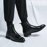 Edgar™ glanzende chelsea boots met rode zool
