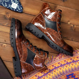 Ed™ luxe boots met krokodillenprint voor heren