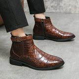 Ivo™ luxe boots met krokodillenprint voor heren