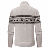Herentrui met halve rits – casual trui in katoenmix