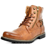 Gijs™ stevige boots voor heren met gesp en veters