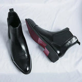Edgar™ glanzende chelsea boots met rode zool