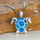 Vintage Halssieraad met Groene Vuuropaal Schildpadhanger