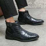 Ivo™ luxe boots met krokodillenprint voor heren