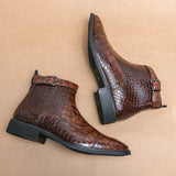 Ivo™ luxe boots met krokodillenprint voor heren