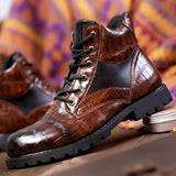 Ed™ luxe boots met krokodillenprint voor heren